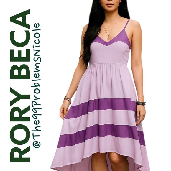 Rory Beca Purple Sundress with Hi low hem - Picture 1 of 11